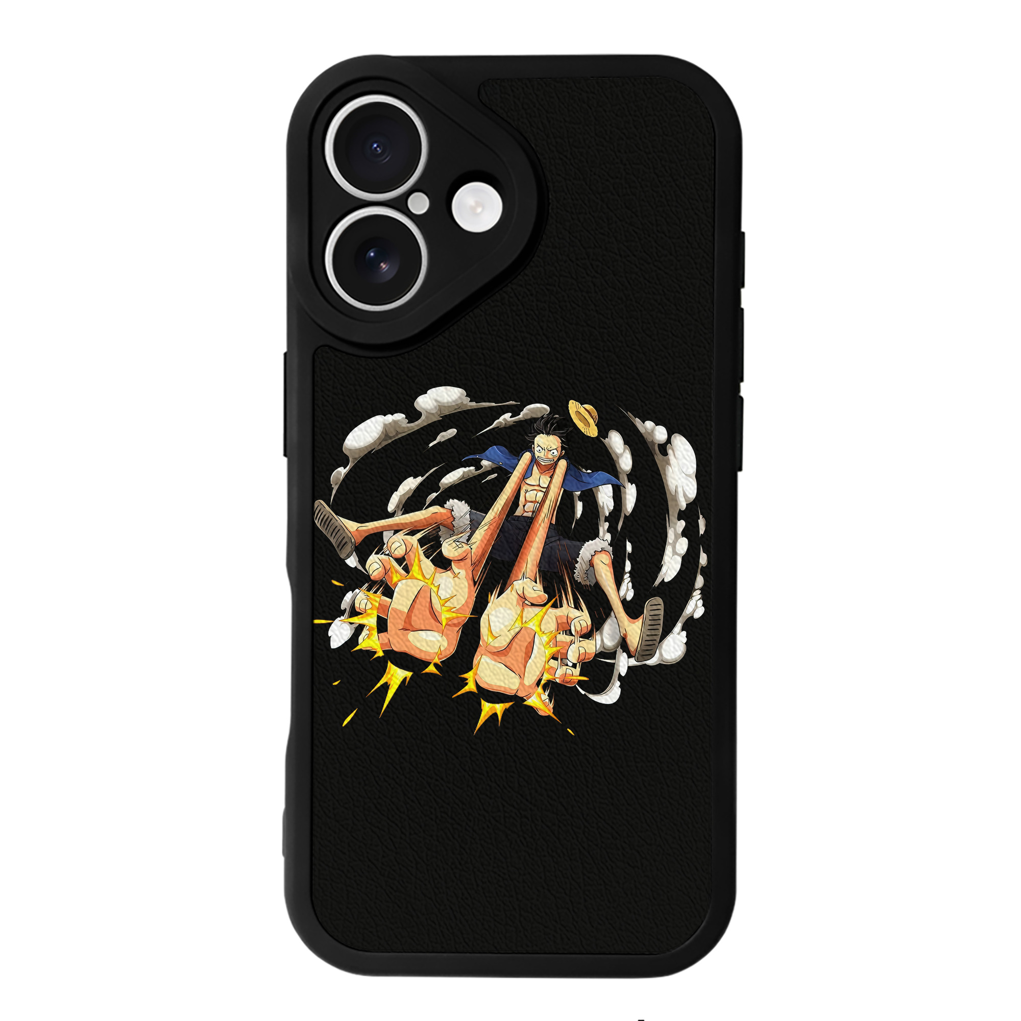 （画像用） ワンピース モンキー・D・ルフィ ONE PIECE Monkey D. Luffy 【iPhone 16シリーズ対応】シリコンスマホケース（レザー調） 材質：シリコン